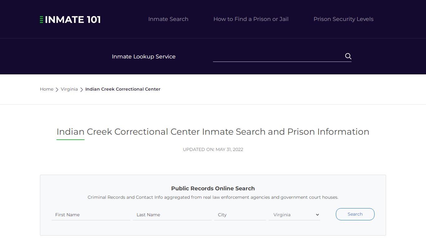 Indian Creek Correctional Center Inmate Search, Visitation, Phone no ...